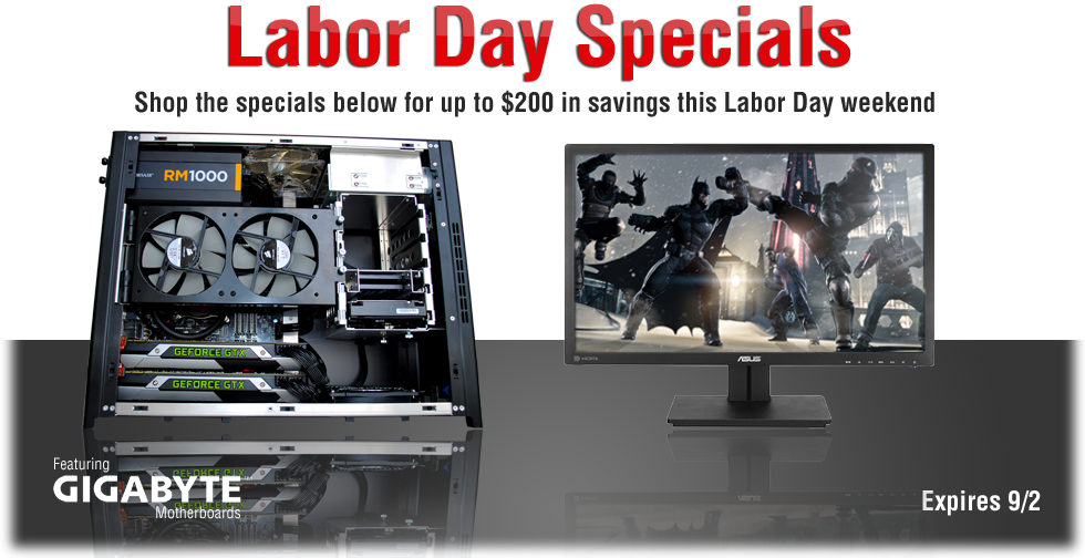 Shop the specials below for up to $200 in savings this Labor Day weekend.